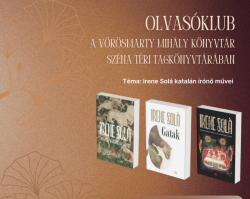 Olvasóklub a Széna Téri Tagkönyvtárban