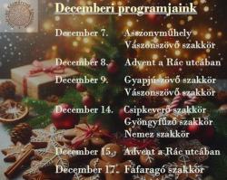 Decemberi programjaink - Fehérvári Kézművesek Egyesülete