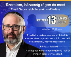 Szerelem, házasság régen és most – Fináli Gábor rabbi interaktív előadása