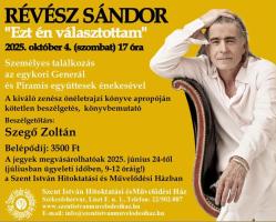 RÉVÉSZ SÁNDOR SZÉKESFEHÉRVÁRON! - Ezt én választottam című önéletrajzi könyve bemutatója