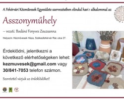 Asszonyműhely a Fehérvári Kézművesek Egyesülete szervezésében