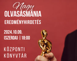 Nagy Olvasásmánia eredményhirdetés és díjátadó