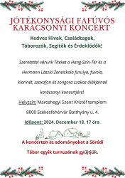 Jótékonysági fafúvós karácsonyi koncert